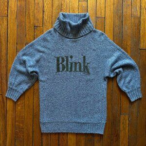 Dip Drops Blink‎ Knit Turtleneck Sweater Women 2 Blue Grey Japanese Streetwear